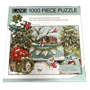 LANG Merry Dogs Christmas Jigsaw Puzzle 1000 Pieces 29"x20" NEW SEALED